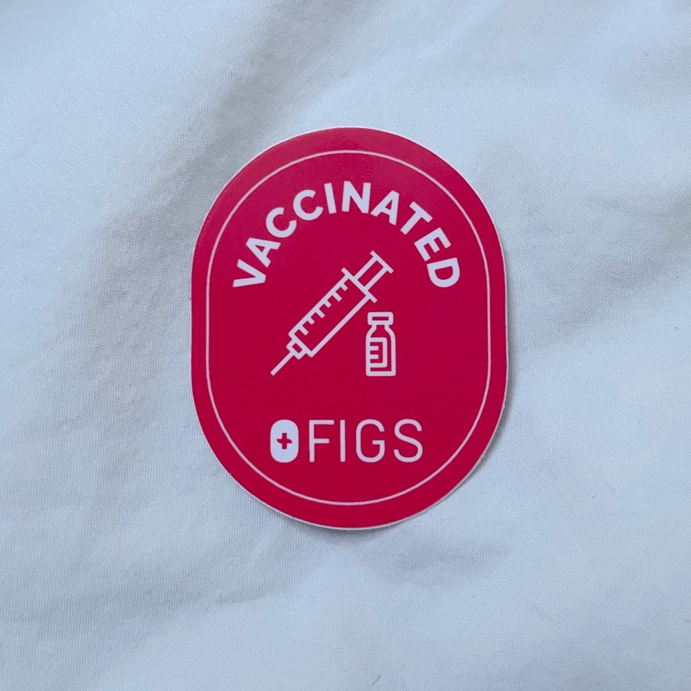 FIGS VACCINATED STICKER